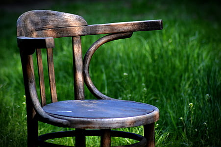 brown wooden armchair thumbnail