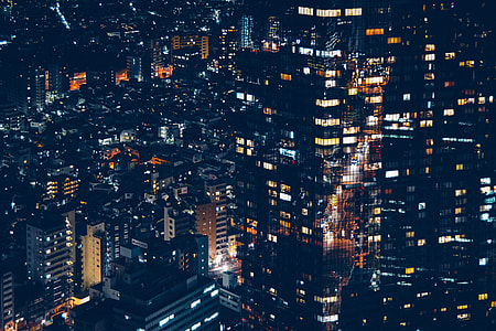 City lights in Tokyo, Japan thumbnail