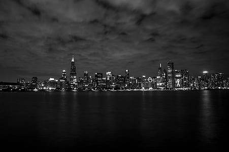 Gray Scale of City Skyline Photography thumbnail