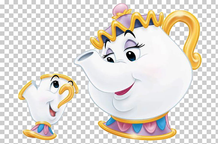 Mrs. Potts Beast Belle Minnie Mouse Character, Potts, Disney Beauty and the Beast teacup and teapot illustration PNG clipart