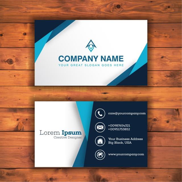 Dark blue business card ai file