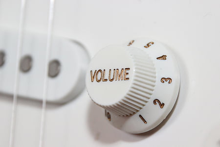 white electric guitar volume control panel thumbnail