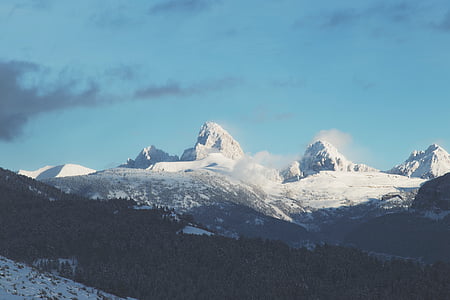 white mountains aerial photography thumbnail