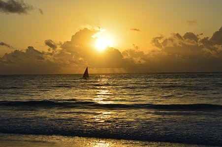 silhouette of sail boat on ocean thumbnail