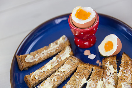 Boiled egg and toasted ‘soldiers’ bread breakfast thumbnail