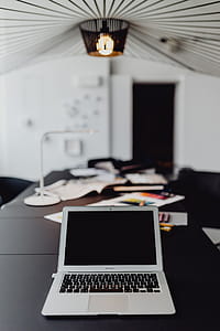 Modern interior of designer workplace thumbnail