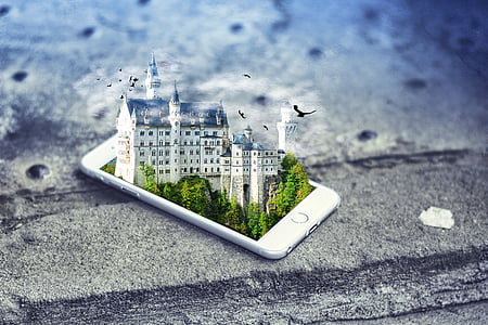 silver iPhone 6 with building thumbnail