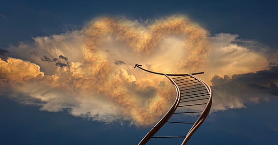 stairs going to clouds illustration thumbnail