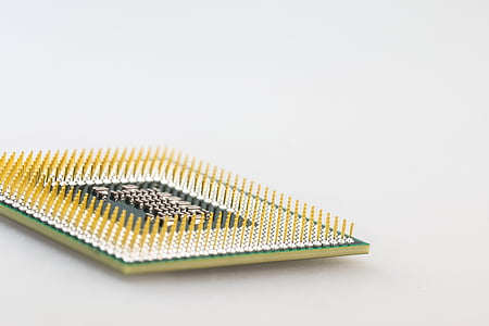 gold and green CPU processor thumbnail