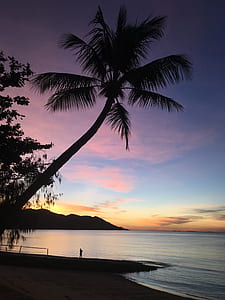 silhouette photo of person near shore thumbnail