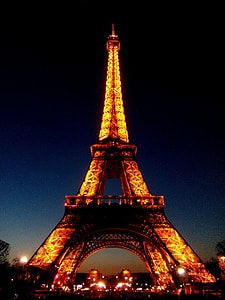 low angle photo of lighted Eiffel Tower thumbnail