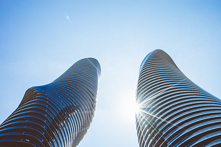 low-angle photography of two high-rise buildings thumbnail