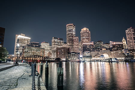 city skyline during night time thumbnail