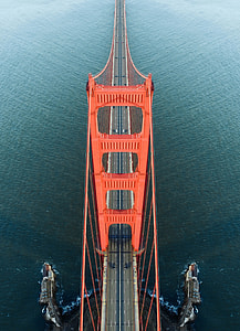 high angled photo of Golden Gate Bridge California thumbnail