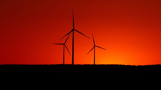 sky, sunset, silhouette, technology thumbnail