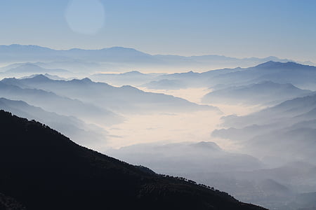 mountain ranges covered fog thumbnail