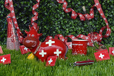 red cross deer and ribbon decor thumbnail