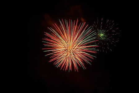 aerial fireworks display during nighttime thumbnail
