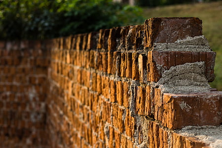 close-up photography of brow brick wall thumbnail