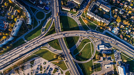 Aerial Photo of Buildings and Roads thumbnail