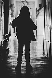 black-and-white, person, silhouette, blur thumbnail
