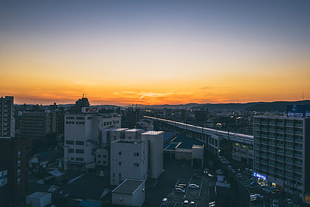 aeiral photo of city during golden hour thumbnail