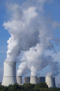 white smoke coming out from white power plant thumbnail