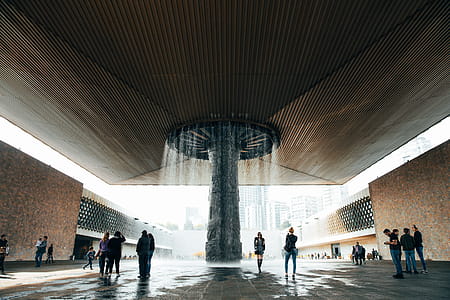 A concrete umbrella water structure at Museo De Antropologia, Mexico City, Mexico thumbnail