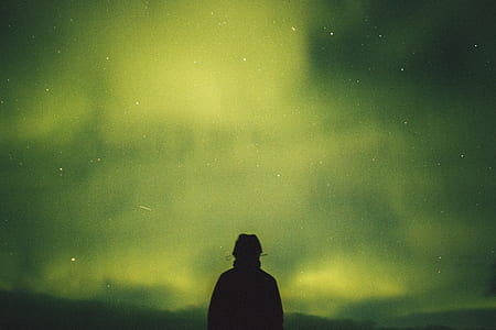 silhouette of person with green background thumbnail