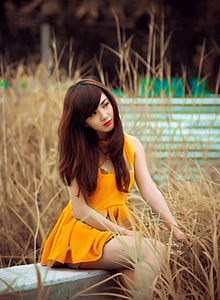 women's yellow sleeveless dress thumbnail