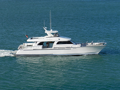 white yacht on sea thumbnail