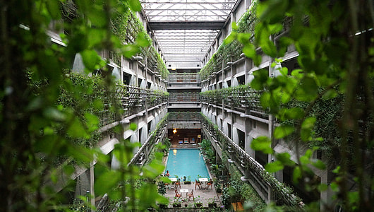 person on pool inside building thumbnail