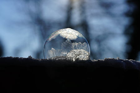 close-up photo of round iced water drop thumbnail