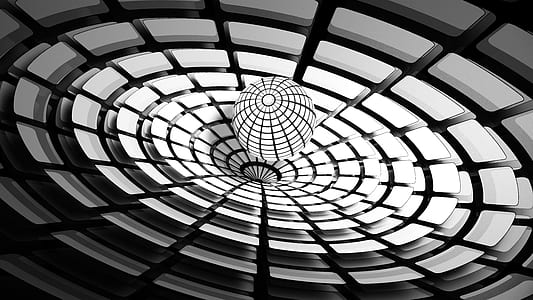 white and black abstract digital wallpaper thumbnail