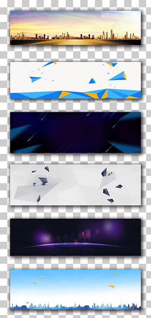 Web banner Advertising Poster Publicity, background, six canvas paintings PNG clipart