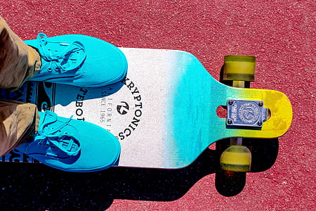 high-angle of person skateboarding thumbnail