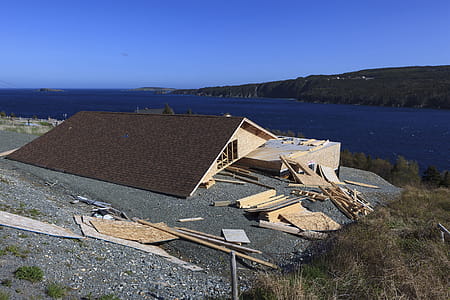 House damaged from wind storm. thumbnail