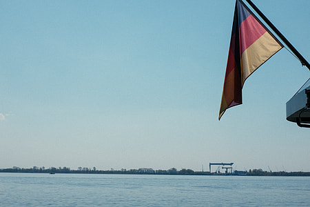 German flag on ship thumbnail