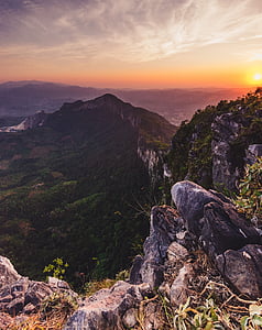 landscape photography of green mountains thumbnail