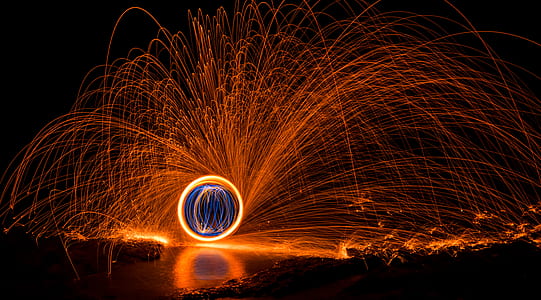 sphere in middle of lava shower wallpaper thumbnail