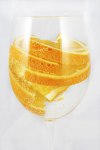 lemonade inside the clear glass bottle photo thumbnail