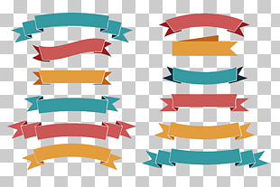 Web banner Euclidean Ribbon Icon, Fashion design material ribbon tag, banner illustration lot PNG clipart