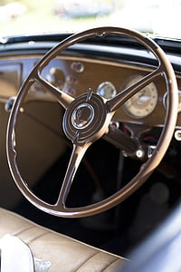 shallow focus photo of brown steering wheel thumbnail