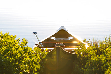 brown row boat during day time thumbnail