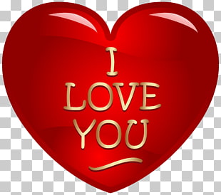 Love Heart Valentine's Day Cardiovascular disease Feeling, I Love You Heart , red heart illustration with text overlay PNG clipart