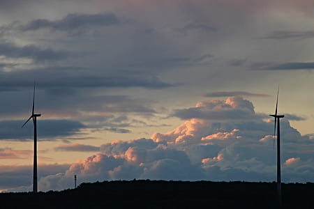 photo of windmill during sunset thumbnail