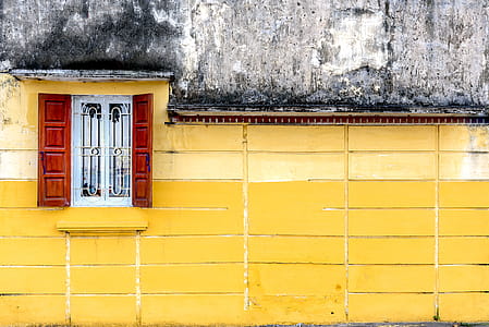 Open Brown Wooden Casement Window thumbnail