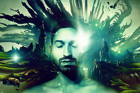man and brown stone illusion artwork thumbnail