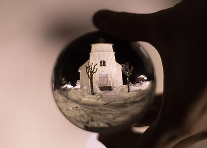 Fish-eye Photography of White Concrete Building thumbnail