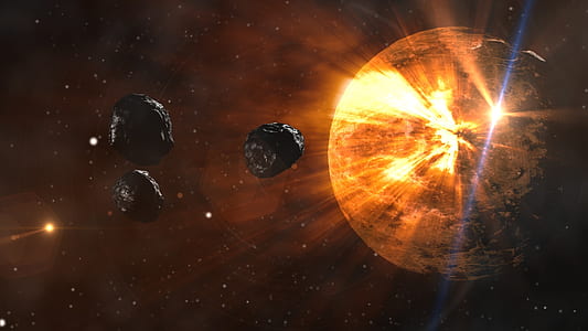 black meteor on galaxy thumbnail